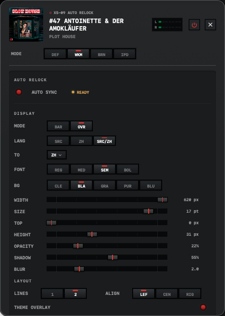 Upperband dark theme settings