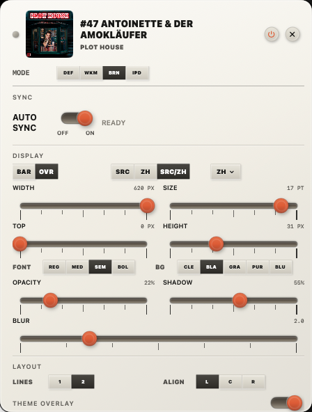 Upperband Rams theme settings
